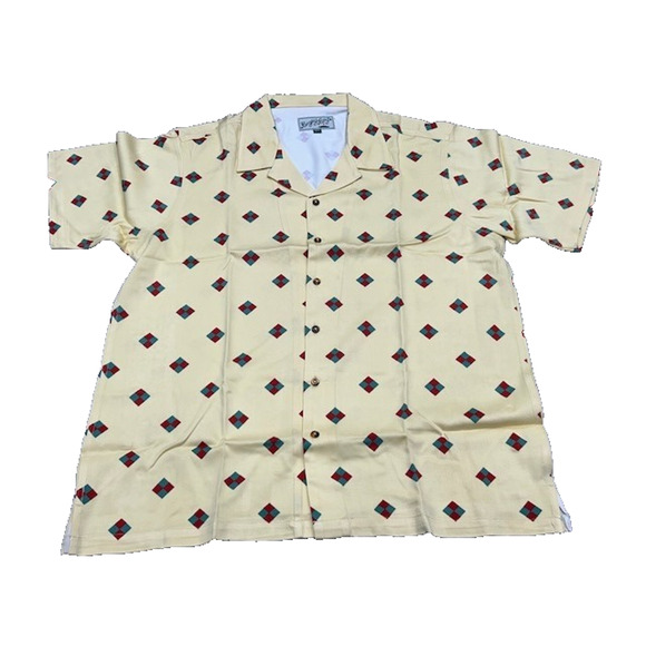 NWOT Bogey Boys by Macklemore Men's The Rectangle Button-Up Shirt Yellow Size M - Picture 1 of 8